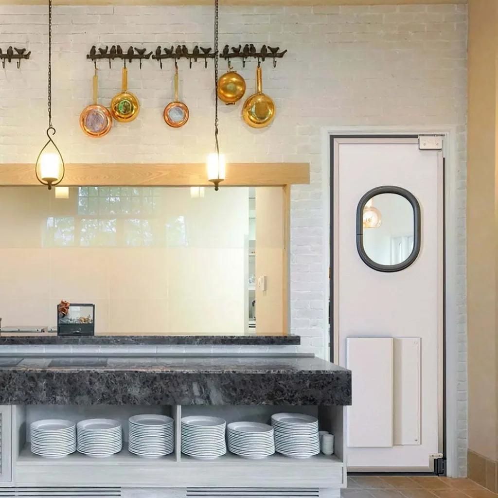 porta vai e vem abs para cozinha de restaurante cozinha e bares