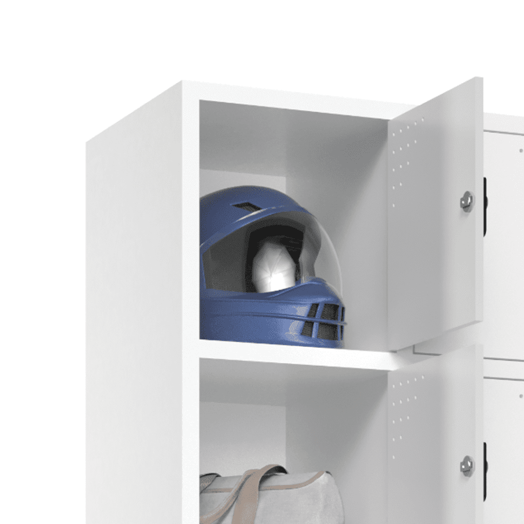 armario para vestiario para capacete de moto ou capacete de obras feito em plastico nao enferruja e nao amassa armario macam brasil