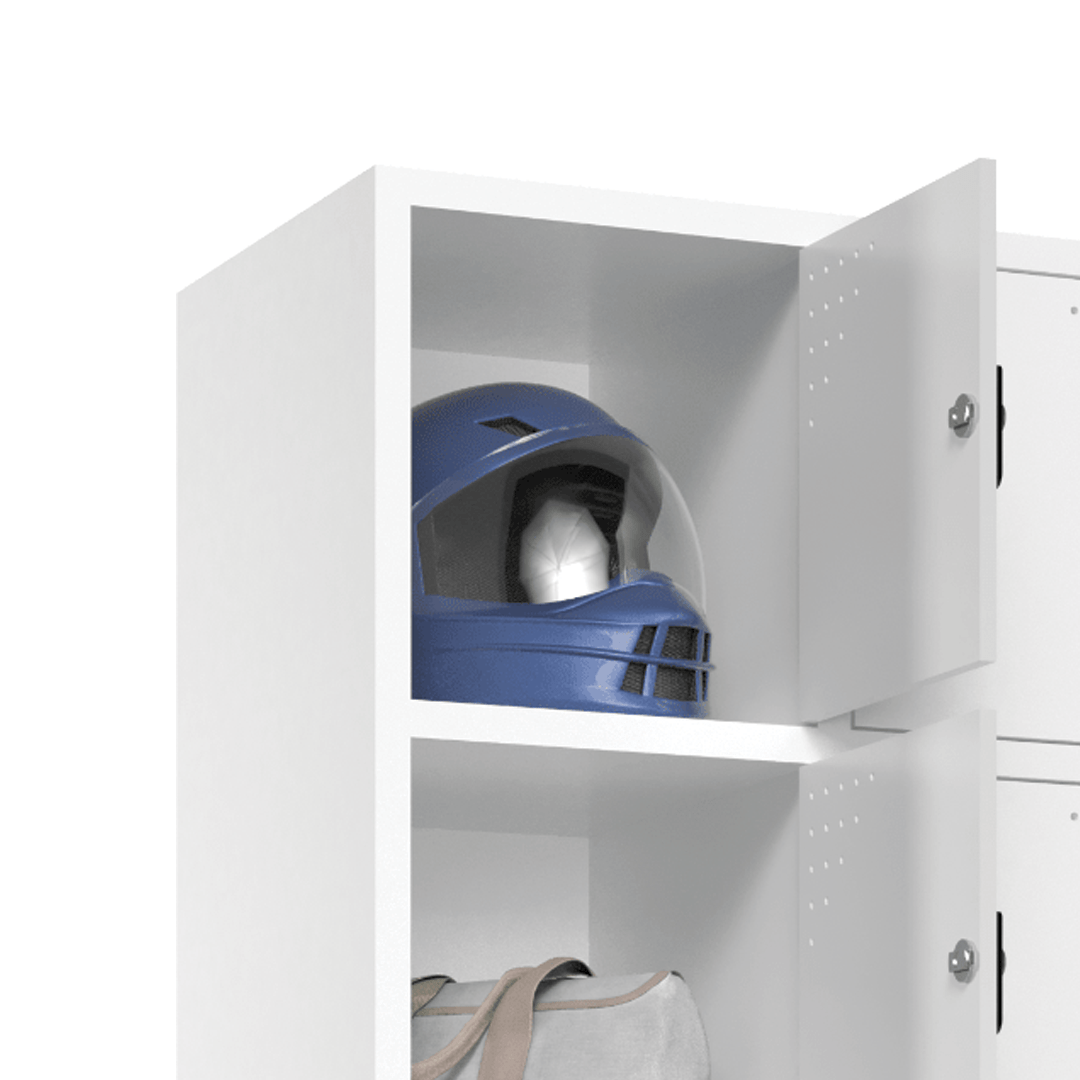 armario para vestiario para capacete de moto ou capacete de obras feito em plastico nao enferruja e nao amassa armario macam brasil