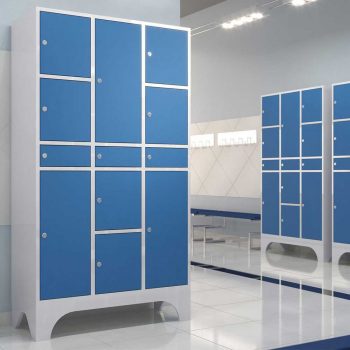 armario para vestiario azul personalizado macam brasil