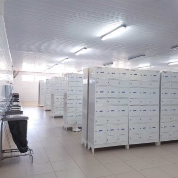 armario para vestiario de frigorifico em uso modelo civil 12 usuarios com compartimento para epi