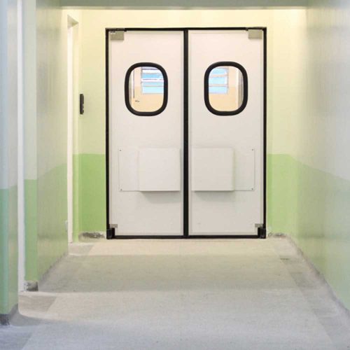 porta vai e vem abs dr300cv hospitalar com vedacao parachoque e visor